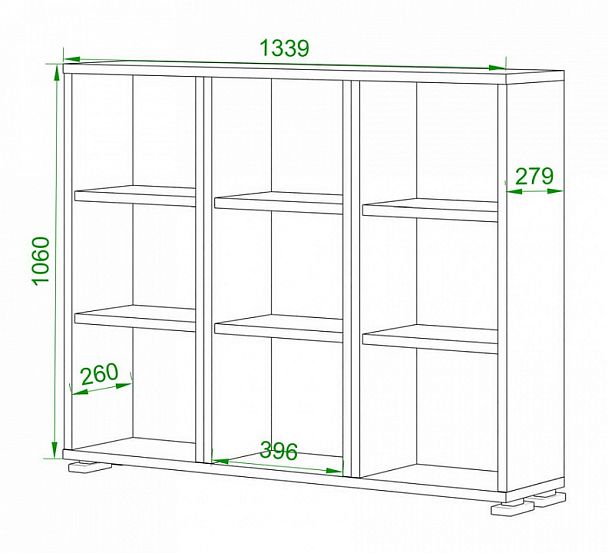 Стеллаж Домино нельсон ПУ-60-1 Нельсон - Вид 2