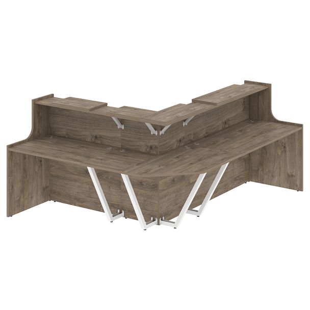 Ресепшн Г-образный "Onix" O.R-K-32 тиквуд темный - Вид 1