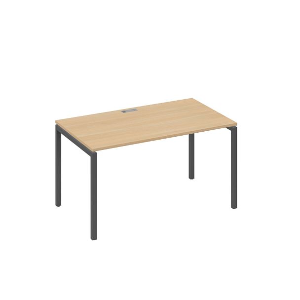 Стол письменный на металлокаркасе DUE A4 А4 Б2 024 БП натуральный дуб / металлокаркас антрацит - Вид 1