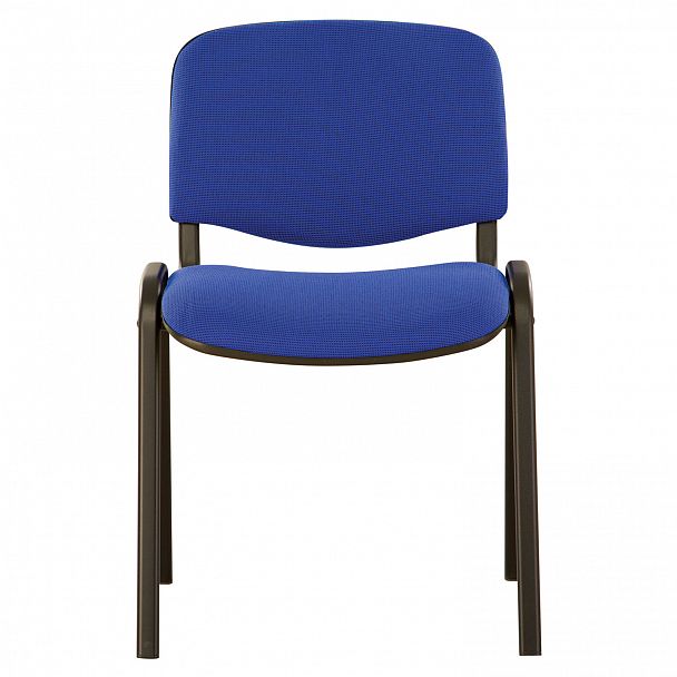 Стул для персонала и посетителей BRABIX "Iso CF-005", черный каркас, ткань синяя с черным, 531974, стопируемый - Вид 3