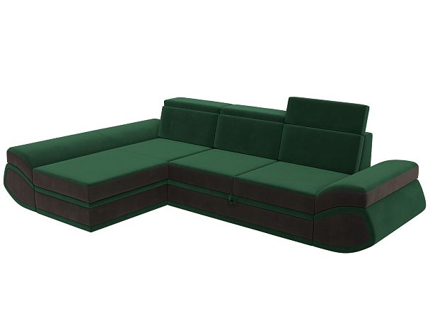 Диван угловой Лига-032 левый угол Велюр зеленый - Вид 5