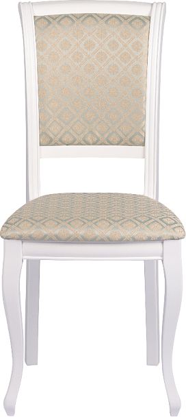 Комплект деревянных стульев с мягким сиденьем Арктос Белый/Бирюзовый жаккард, 3 шт. - Вид 2