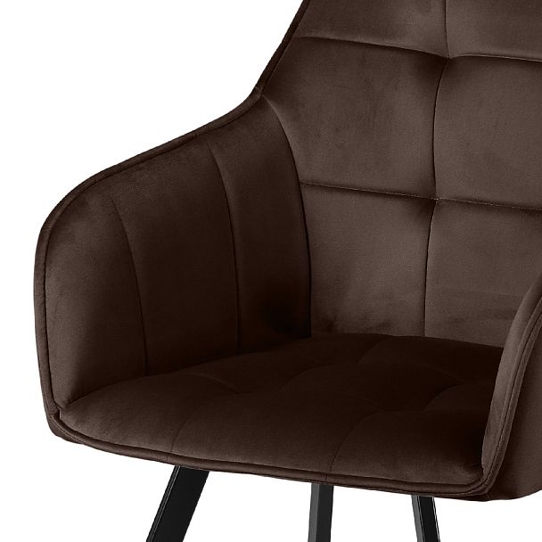 Комплект кресел поворотных Мони, Confetti coffee/черный, 2 шт. - Вид 8