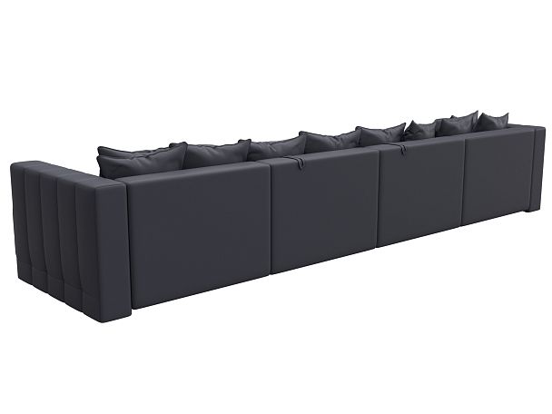 Диван П-образный Лига-052 НПБ Лонг Экокожа серый - Вид 5