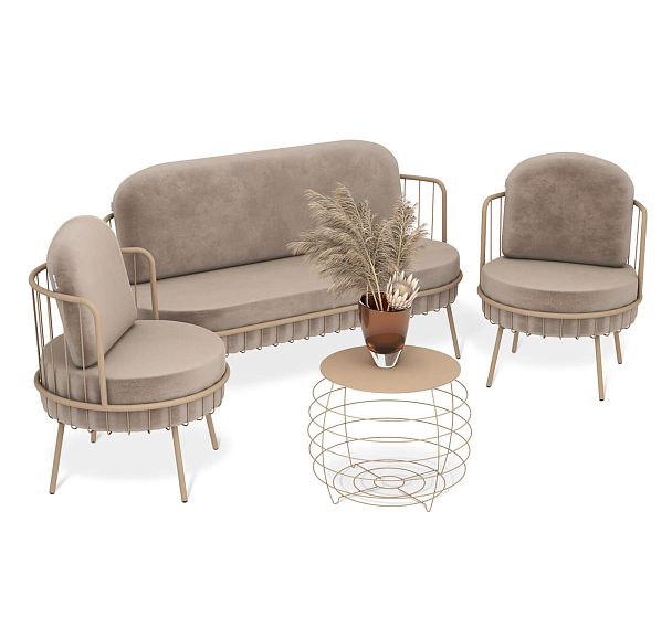 Комплект мебели Sheffilton SHT-DS285 латте/ассаль/кофейный - Вид 2