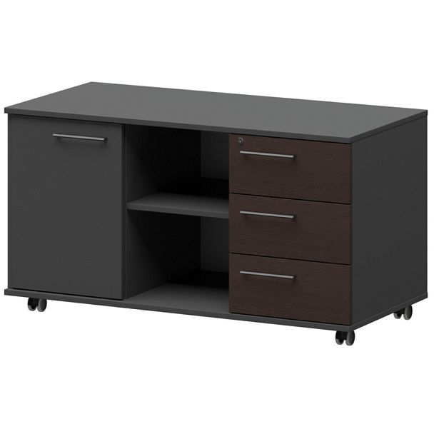 Креденция правая KZT-62R Дуб венге/Графит 1200x568x648 Кортез - Вид 1