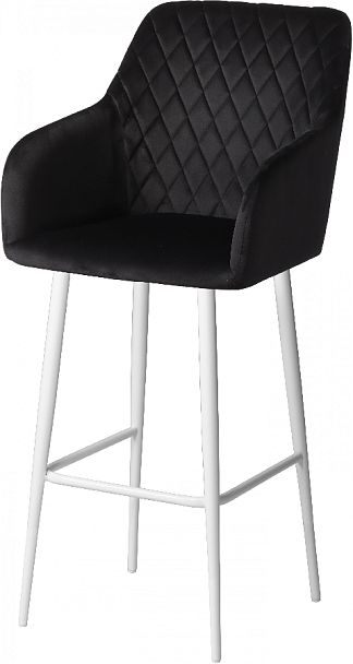Барное поворотное кресло Барли К, черный H75/белый - Вид 2