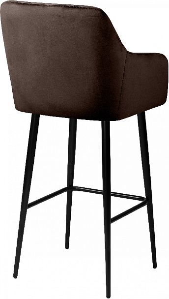 Барное поворотное кресло Барли К, Confetti coffee/черный - Вид 5