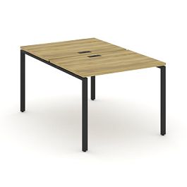 Concept Рабочая станция на 2 места CN.DRS-001 Дуб Винченцо/Металл Черный 980*1480*750 - Фото предпросмотра