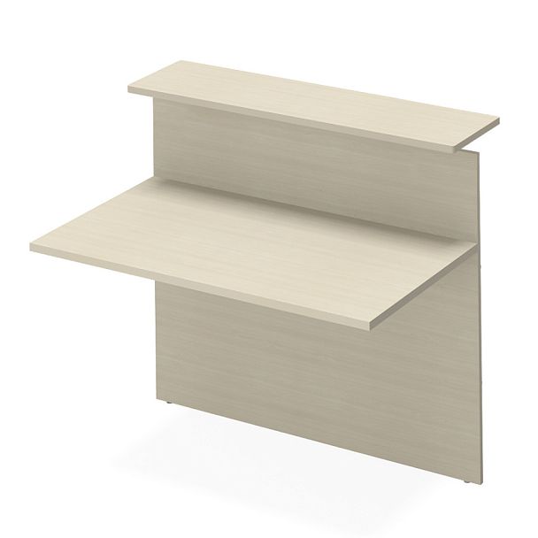 Модуль стойки-ресепшн прямой "Имидж"  ПК-ИМД-СКР120Х85ПЛД-В3-99 клен - Вид 1