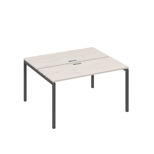 Рабочая станция на опорах DUE (2х140) A4 А4 Б2 171 БП дуб / металлокаркас антрацит - Вид 1