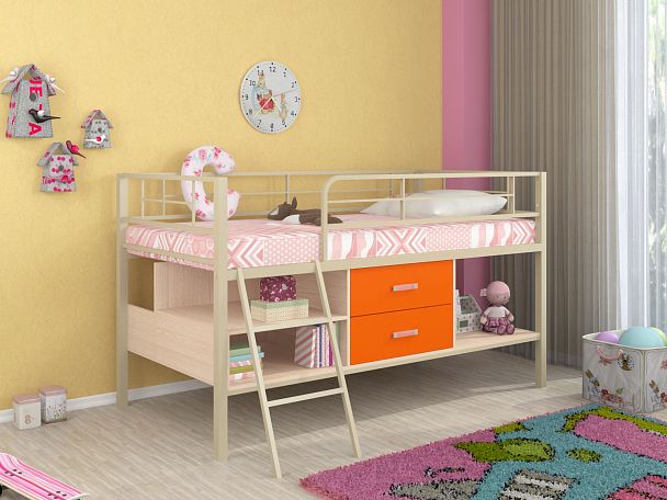 Кровать-чердак "Севилья мини-Я" слоновая кость - Вид 2