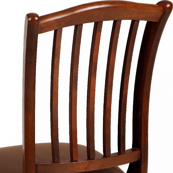 Комплект деревянных стульев с мягким сиденьем Элин Темный орех/Коричневый велюр, 2 шт. - Вид 8