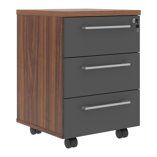 Тумба мобильная AMC-3D.A Антрацит/Орех Даллас 465х452х642 ZENN - Вид 1