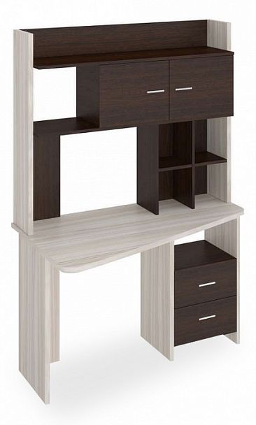 Стол компьютерный Домино Lite СКЛ-Трап120+НКЛХ-120 КВ ЛЕВ Венге/Карамель левый - Вид 1