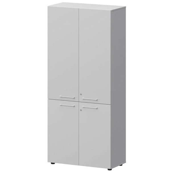 Шкаф высокий закрытый СМШ58.28F.38V(Б) Белый 792x380x1990 Кортез - Вид 1