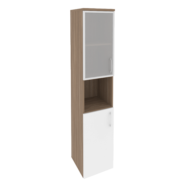Onix Шкаф высокий узкий левый O.SU-1.4 R (L) Дуб аризона/Белый бриллиант 400*420*1977 - Вид 1