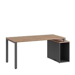 Стол на опорной тумбе Tess 160x80x75 дуб крафт золотой - Фото предпросмотра