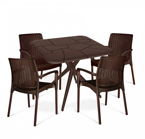 Обеденная группа Sheffilton SHT-DS140 коричневый - Вид 1