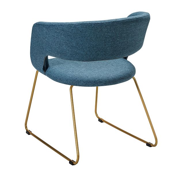 Кресло Hugs синий/Линк золото - Вид 3