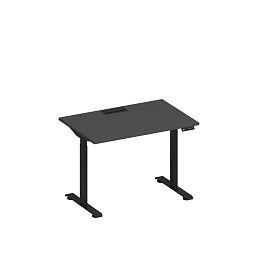 Стол письменный на электроприводе с заглушкой Elevo А2 ЧР 001 АР антрацит премиум / черный гладкий - Фото предпросмотра