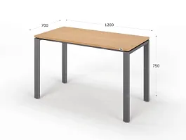 UNITY РМС7-12 БУК Стол на металлокаркасе прямой 1200х700х750 - Фото предпросмотра