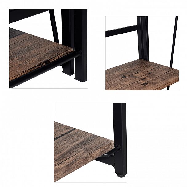 Стеллаж на металлокаркасе "BRABIX LOFT SH-001", 600х300х1250 мм, складной, цвет морёный дуб, 641228 - Вид 8