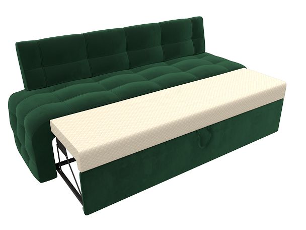 Диван кухонный прямой Люксор Велюр зеленый - Вид 6
