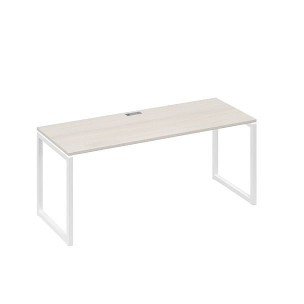 Стол письменный на металлокаркасе QUATTRO A4 А4 Б4 016 БП дуб / металлокаркас белый - Вид 1