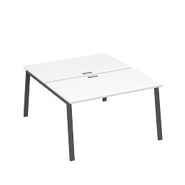 Рабочая станция каркас TRE 2х140 офисная A4 А4 Б3 177  БП белый премиум / металлокаркас антрацит - Фото предпросмотра