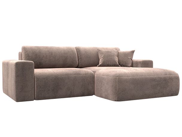 Диван угловой Лига-036 НПБ Классик правый угол Велюр бежевый - Вид 1