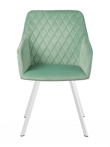 Кресло поворотное Барли, Confetti aquamarine/белый - Вид 3