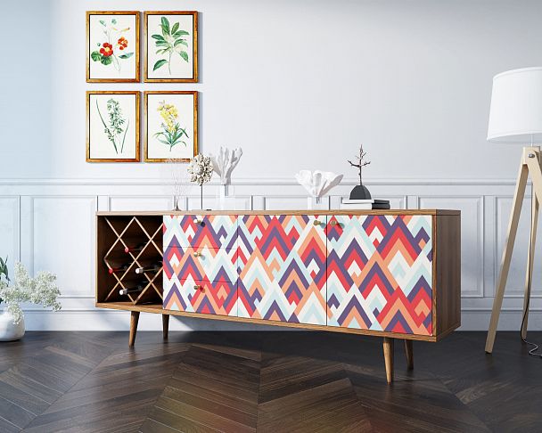 Комод "Berber" удлиненный с бутылочницей 2 принт - Вид 6