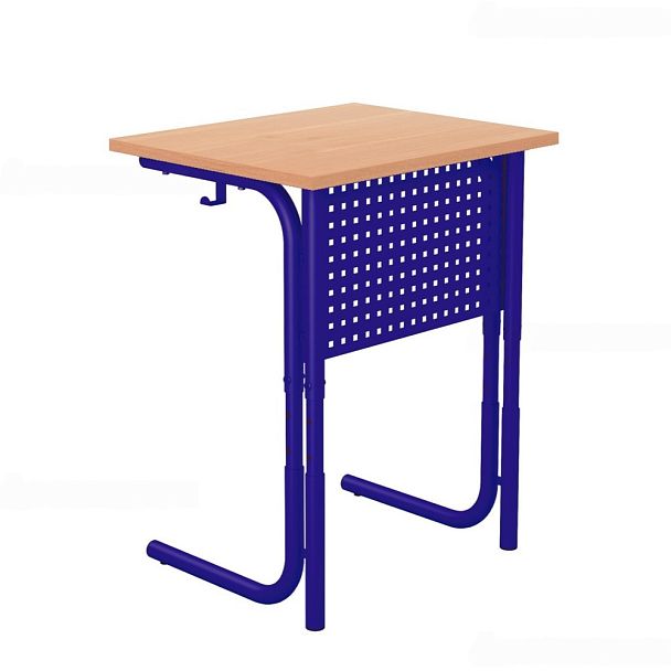 Стол ученический 101РП, 1-местный, регулируемый (экран-перфорация) на круглой трубе (м/к Красный, Синий, Зеленый), гр.3-5 - Вид 3