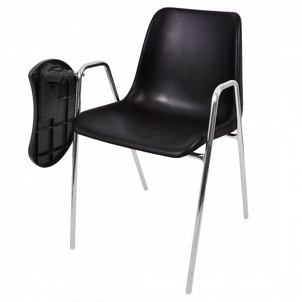 Стул Vicenza (4 ножки с подлокотниками + столик TLT), Каркас хром, красный - Вид 3