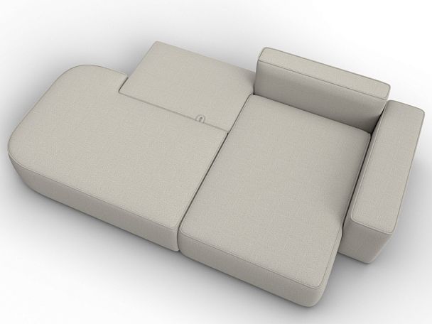 Диван угловой Лига-065 БП угол правый Рогожка бежевый - Вид 8