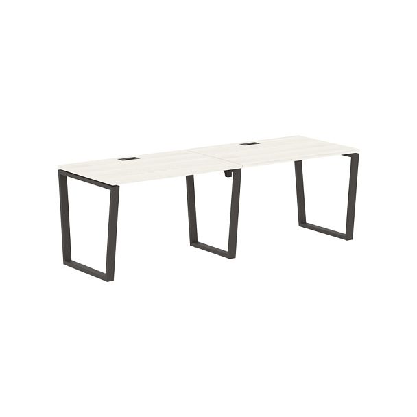 Стол 2-х местный EVWST 2380 Ясень Траун/Мокко 2326х800х750 EDIS - Вид 1