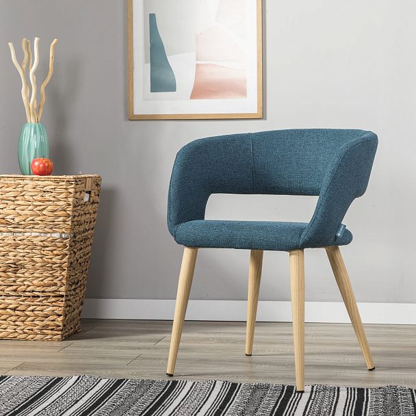 Кресло Hugs синий/нат.дуб - Вид 11