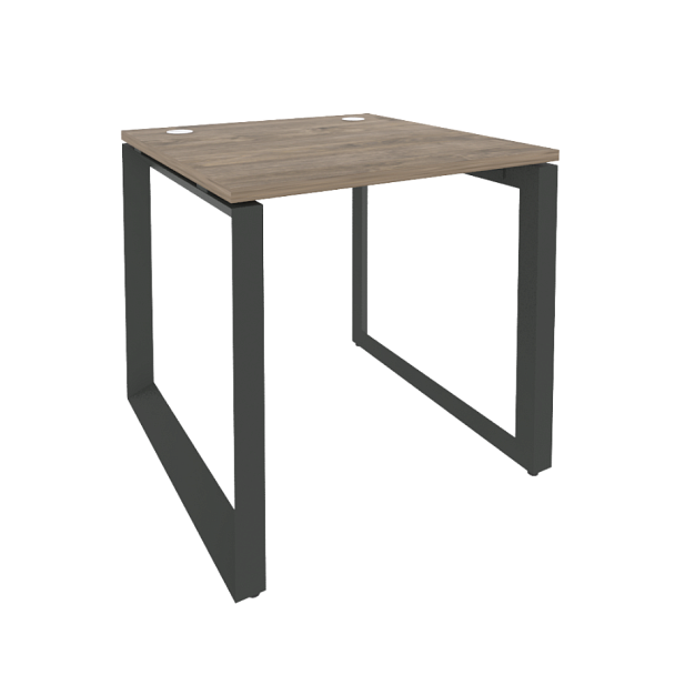 Onix Стол рабочий на О-образном м/к O.MO-SP-0.8 Тиквуд темный/Антрацит металл 780*800*750 - Вид 1
