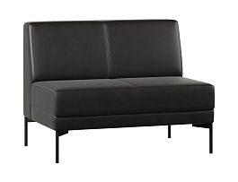 Модуль Everprof Gamma двухместный Экокожа Черный - Фото предпросмотра