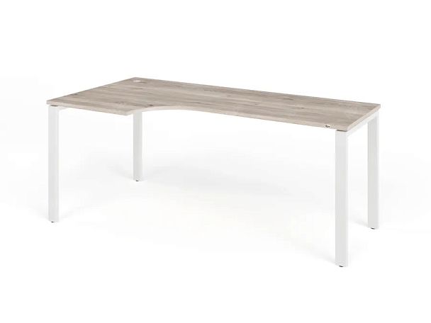 TANDEM RTD078-MK-180L-MA Стол угловой на металлокаркасе левый 1800х900х750 Дуб Маувелла/Белый - Вид 1