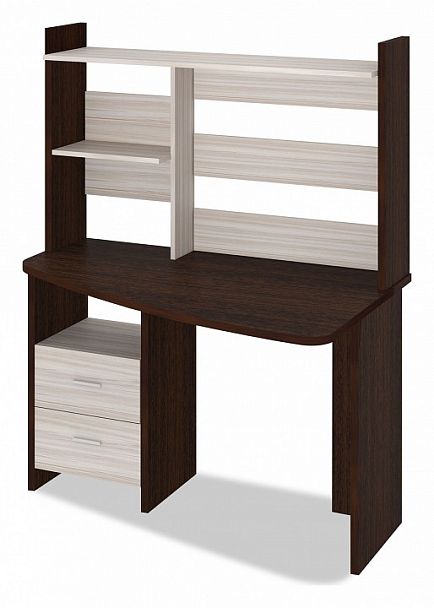 Стол компьютерный Домино Лайт СКЛ-Крл 120+НКЛ-120 Венге/Карамель правый - Вид 1