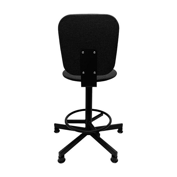 Стул кресло кассира, ресепшн РС37, на винте, без подлокотников, ткань, темно-серый - Вид 6