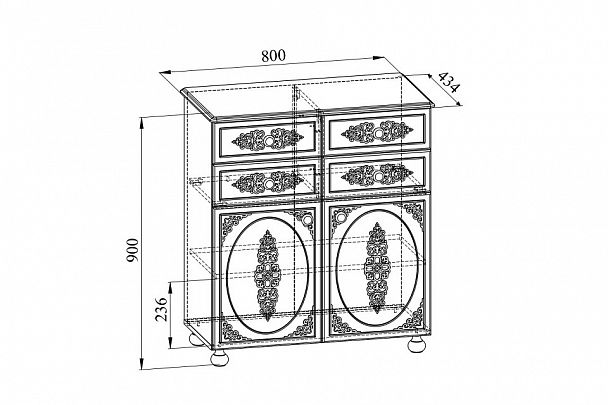 Тумба Ассоль плюс АС-18 - Вид 4