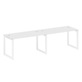 Metal System Quattro Р. ст. на 2 раб. места на О-образном м/к 50БО.СМ-2.3 Белый/Белый металл 2800*720*750 - Фото предпросмотра