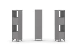 Стайл Проджект Набор стеллажа одностороннего, 4 яруса SN.NS-411 Серый Пепел/Металл Серый 387*400*161 - Фото предпросмотра