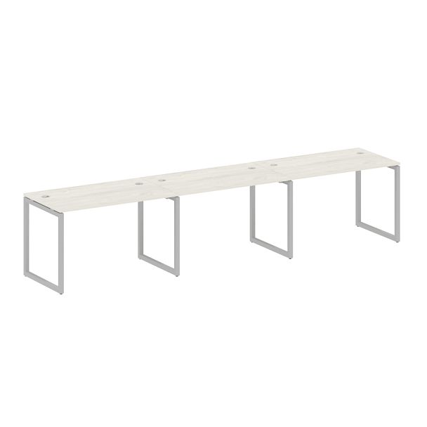 Metal System Quattro Р. ст. на 3 раб. места на О-образном м/к 40БО.СМ-3.2 Дуб наварра/Серый металл 3600*720*750 - Вид 1
