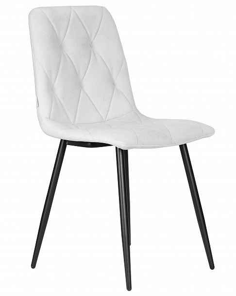 Стул обеденный DOBRIN CHILLY ROMBO (Светло-серый Simple 29, основание черный) - Вид 2