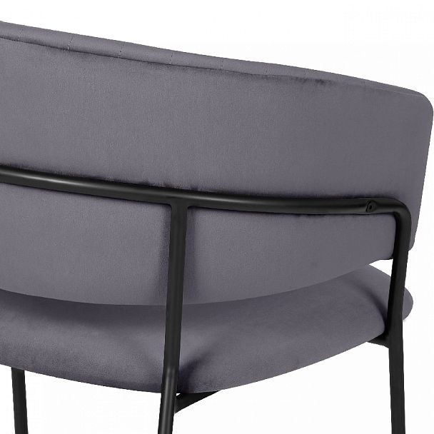 Комплект кухонных стульев Даксон серый велюр/черный, 2 шт. - Вид 9