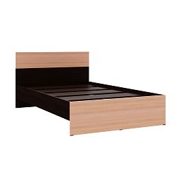 Кровать Юнона (1,2 м) венге/дуб молочный - Фото предпросмотра